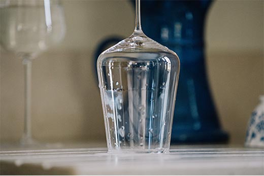 Sécher ses verres à vin